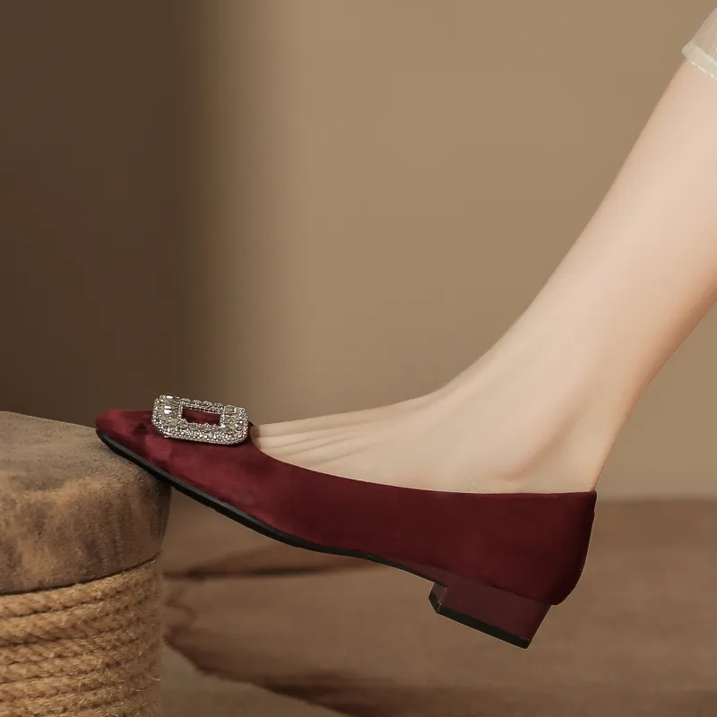 Bamiti As If Treading On Level Ground Chunky Heel High Heels 3CM Women's-14