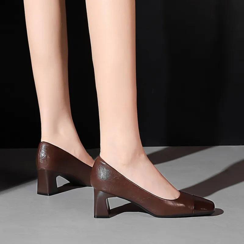Bamiti As If Treading On Level Ground Chunky Heel High Heels 5cm Women's-9