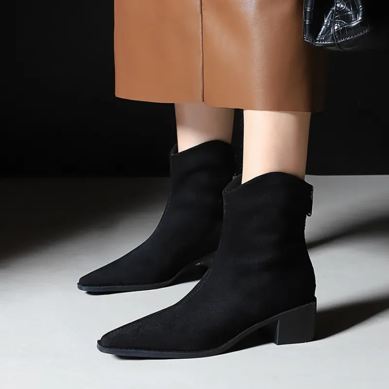 Bamiti Ankle Boots Women's Black/Dark Brown-1