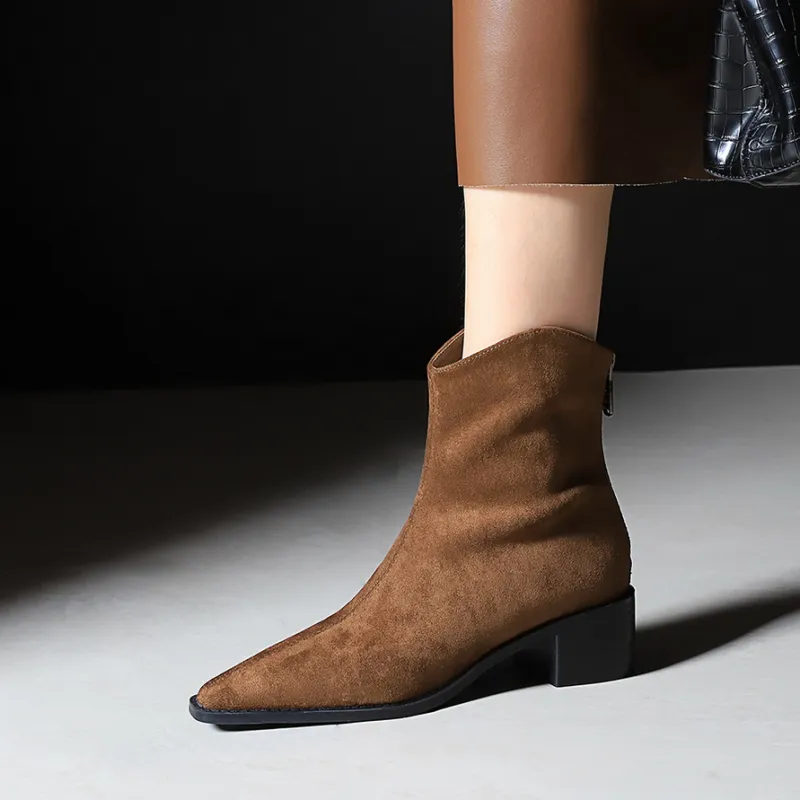 Bamiti Ankle Boots Women's Black/Dark Brown-7