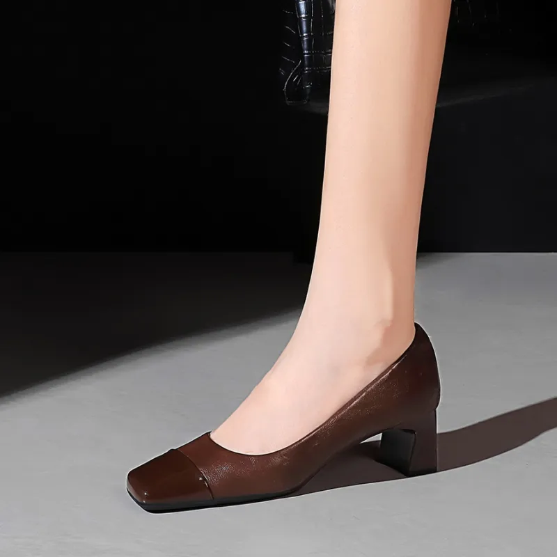 Bamiti As If Treading On Level Ground Chunky Heel High Heels 5cm Women's-8