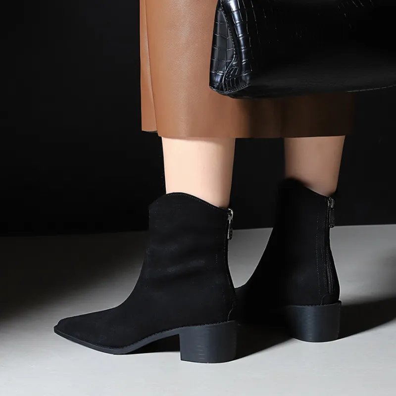 Bamiti Ankle Boots Women's Black/Dark Brown-3