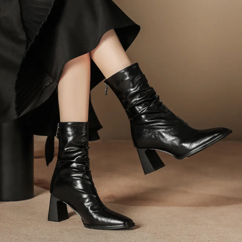 Bamiti As If Treading On Level Ground Ankle Boots 7CM Women's-3