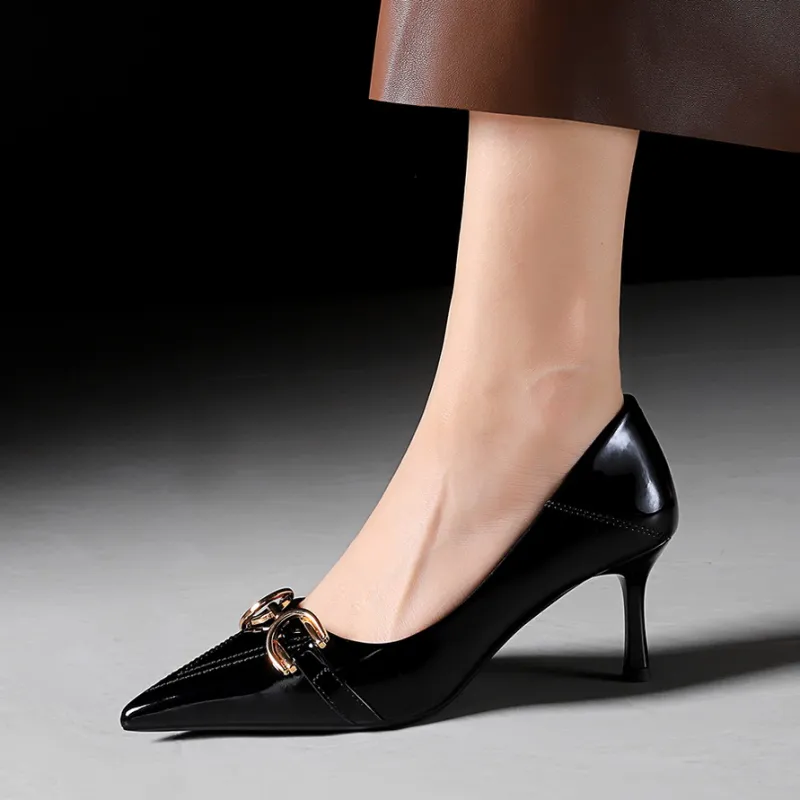 Bamiti As If Treading On Level Ground Slim Heel High Heels 7CM Women's-2
