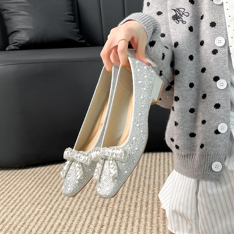 Bamiti Chunky Heel High Heels 3cm Women's Silver/Gold-1