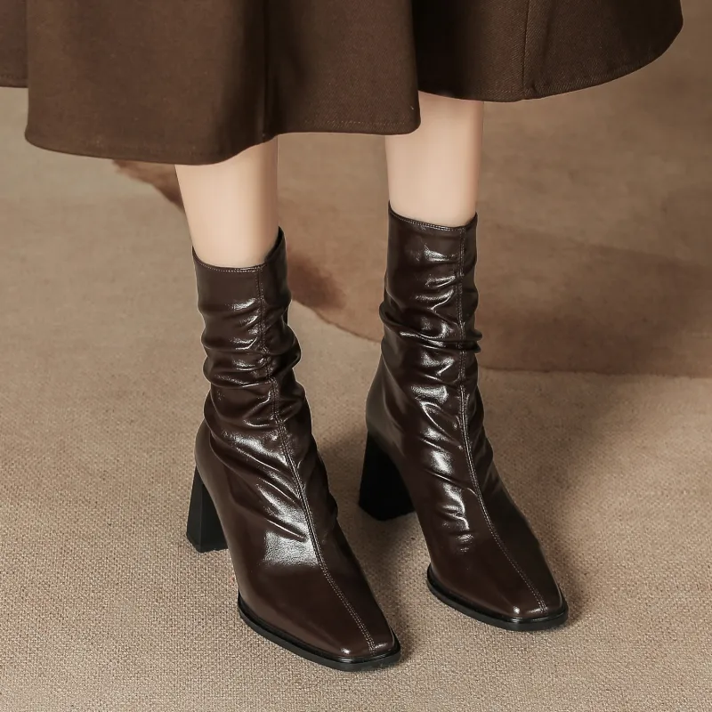 Bamiti As If Treading On Level Ground Ankle Boots 7CM Women's-6