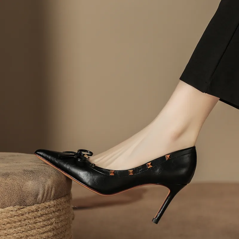Bamiti As If Treading On Level Ground Slim Heel High Heels 8CM Women's-3