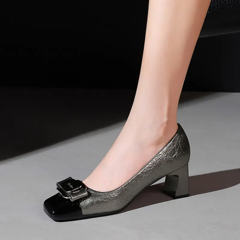 Bamiti As If Treading On Level Ground Chunky Heel High Heels 5CM Women's-13