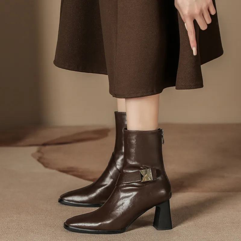 Bamiti As If Treading On Level Ground Ankle Boots 7CM Women's-6