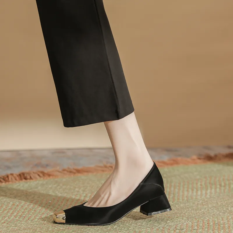 Bamiti Chunky Heel High Heels Women's-10