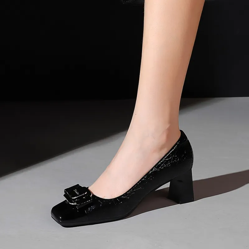 Bamiti As If Treading On Level Ground Chunky Heel High Heels 5CM Women's-3