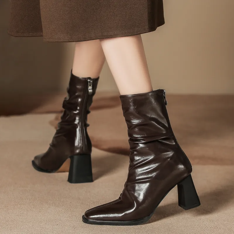 Bamiti As If Treading On Level Ground Ankle Boots 7CM Women's-9