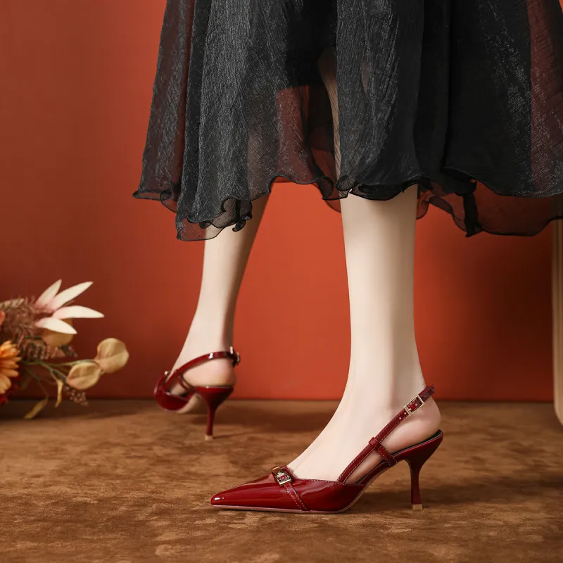 Bamiti Slim Heel High Heels 7cm Women's-10