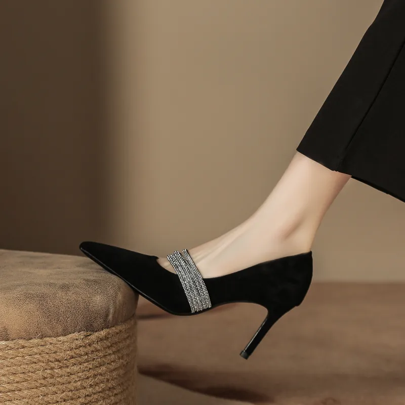Bamiti As If Treading On Level Ground Slim Heel High Heels 8CM Women's-4