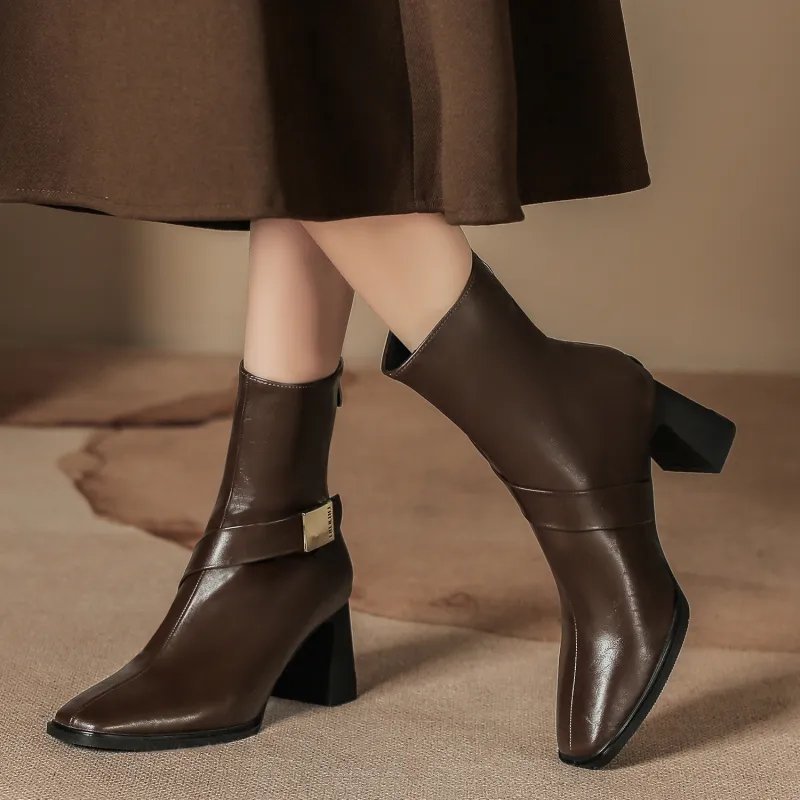 Bamiti As If Treading On Level Ground Ankle Boots 7CM Women's-7