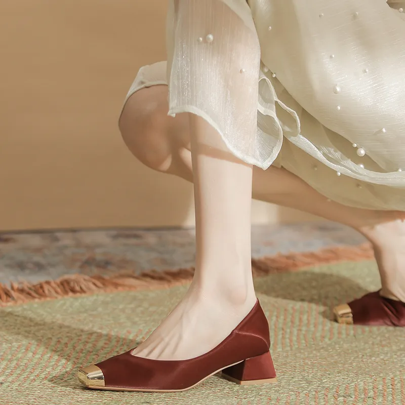 Bamiti Chunky Heel High Heels Women's-5