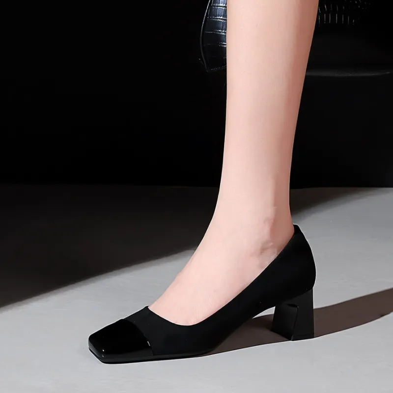 Bamiti As If Treading On Level Ground Chunky Heel High Heels 5CM Women's-4