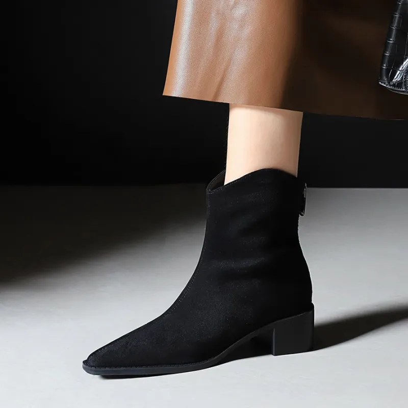 Bamiti Ankle Boots Women's Black/Dark Brown-2