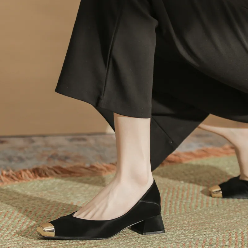 Bamiti Chunky Heel High Heels Women's-9