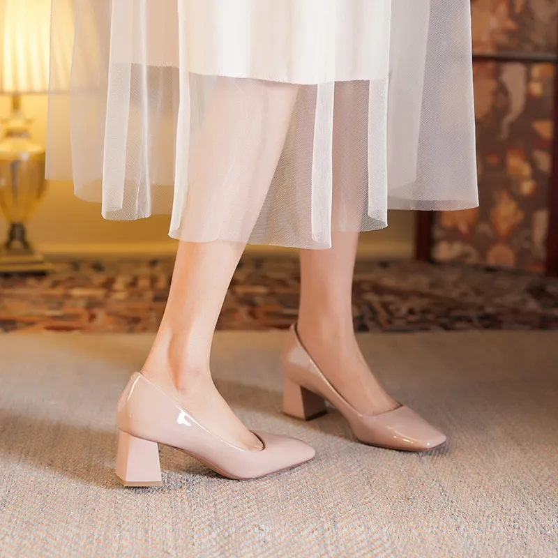Bamiti Chunky Heel High Heels Women's-5