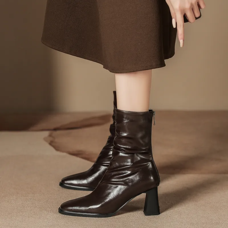 Bamiti As If Treading On Level Ground Ankle Boots 7CM Women's-8