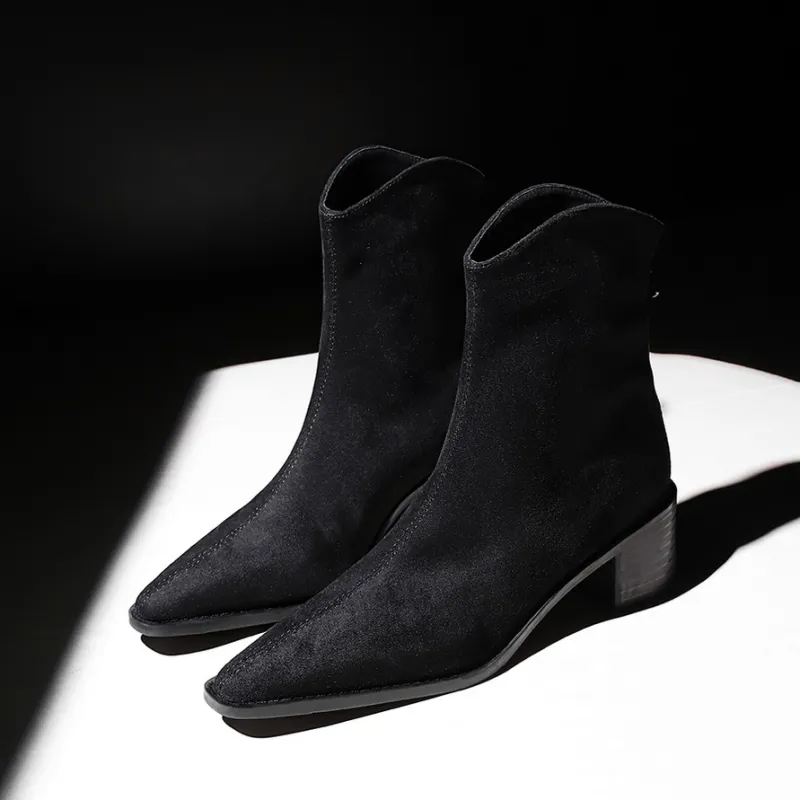 Bamiti Ankle Boots Women's Black/Dark Brown-4