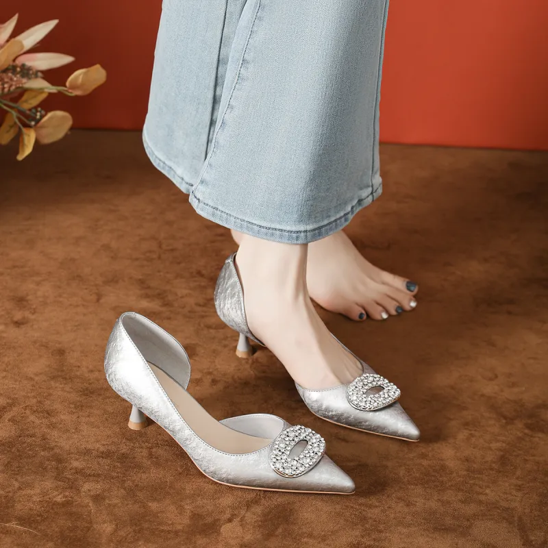 Bamiti Slim Heel High Heels 5cm Women's-11