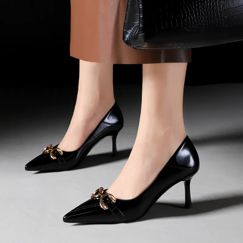 Bamiti As If Treading On Level Ground Slim Heel High Heels 7CM Women's-1