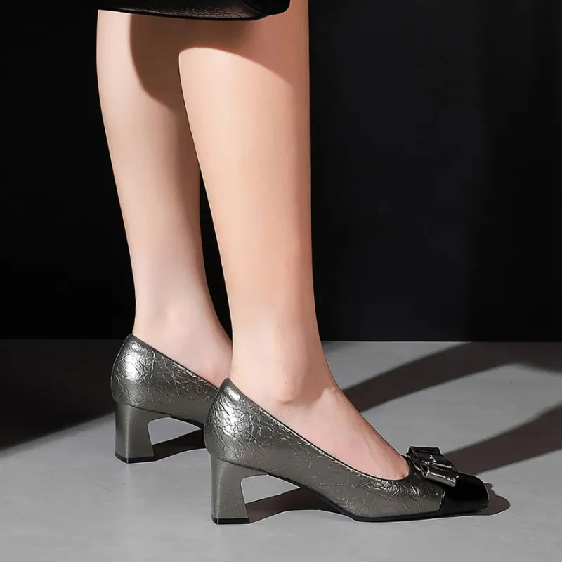 Bamiti As If Treading On Level Ground Chunky Heel High Heels 5CM Women's-14