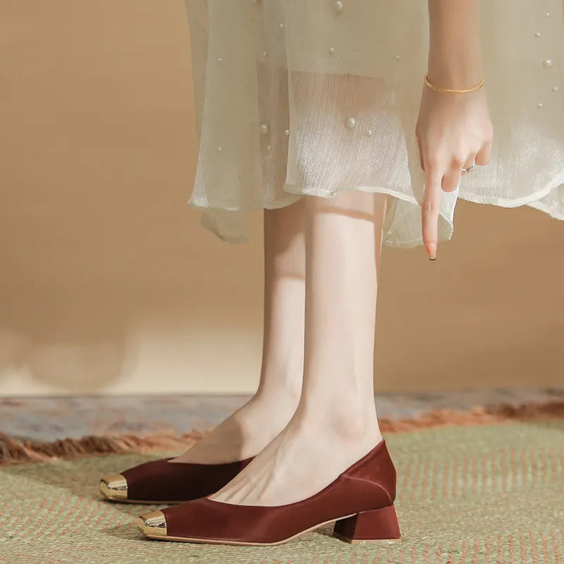 Bamiti Chunky Heel High Heels Women's-3