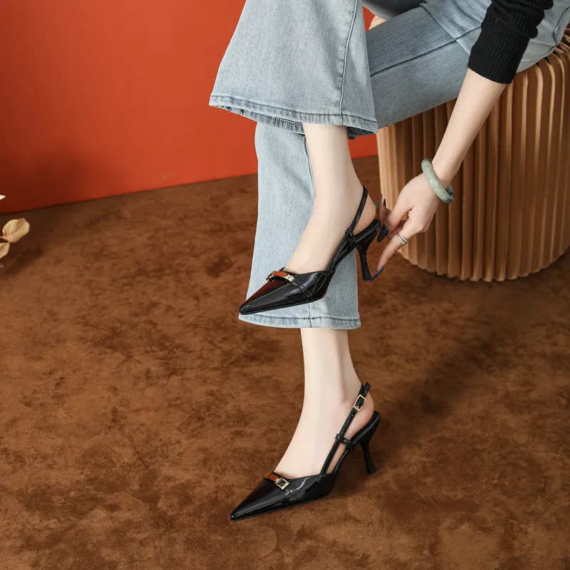 Bamiti Slim Heel High Heels 7cm Women's-4