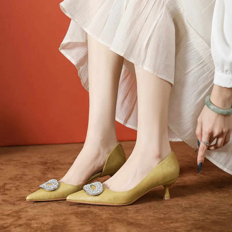 Bamiti Slim Heel High Heels 5cm Women's-4