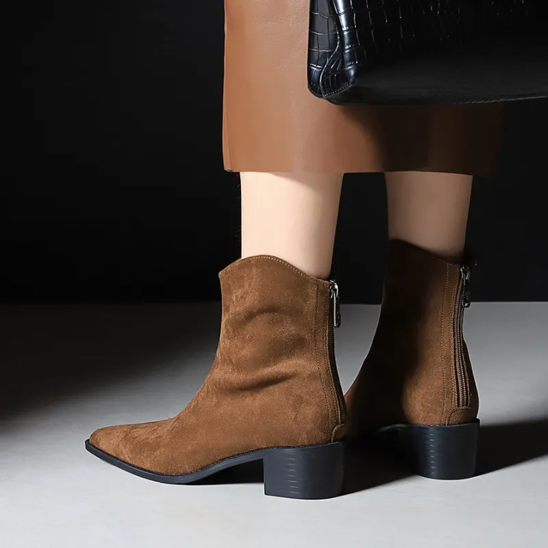 Bamiti Ankle Boots Women's Black/Dark Brown-8