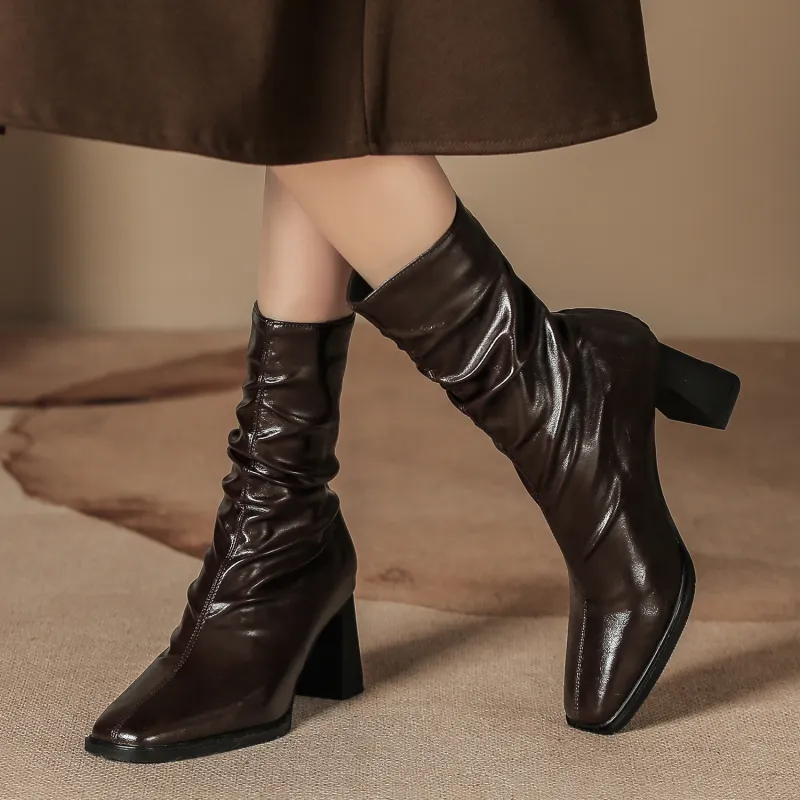 Bamiti As If Treading On Level Ground Ankle Boots 7CM Women's-7