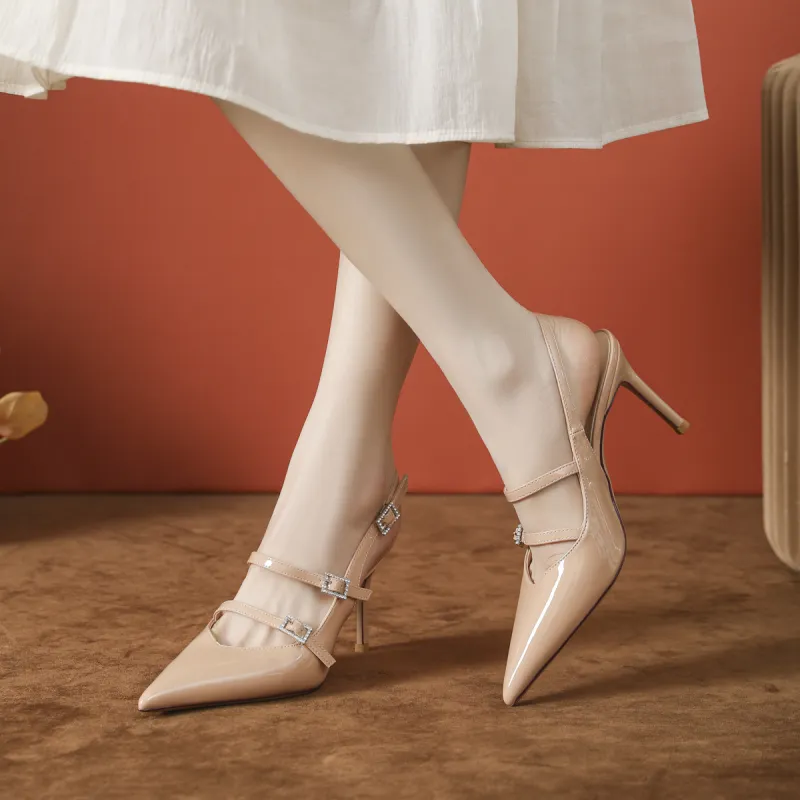 Bamiti Slim Heel High Heels 8cm Women's-3