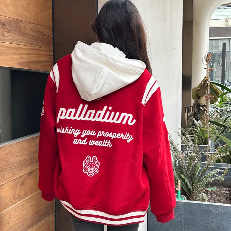 Palladium Baseball Jacket Unisex Red-2