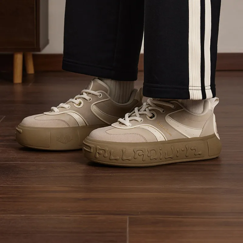 Palladium German Army Trainers Musical Note Shoes Wear Resistant Slip Resistant Low Top Skateboard Shoes Unisex Khaki-6