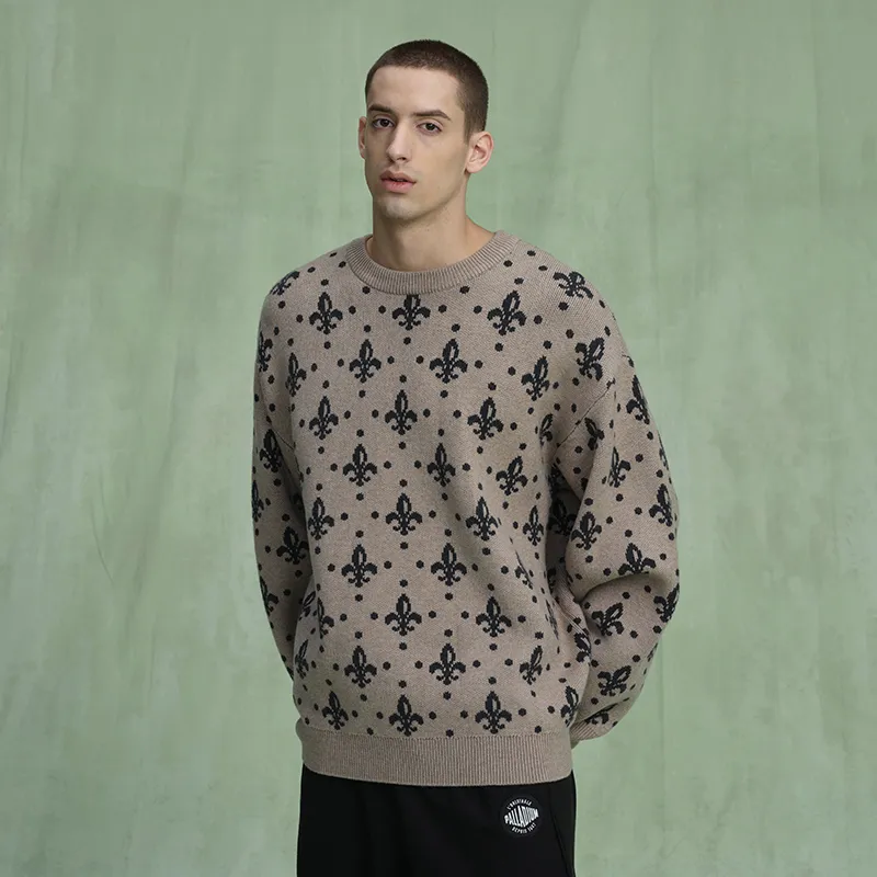 Palladium Crew Neck Sweaters Unisex Khaki-2