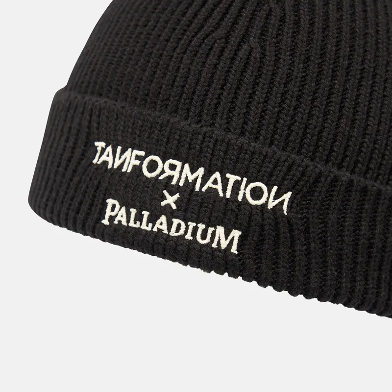 Palladium Cotton, Knit Fabric, Pearl Beanies Unisex Black-3