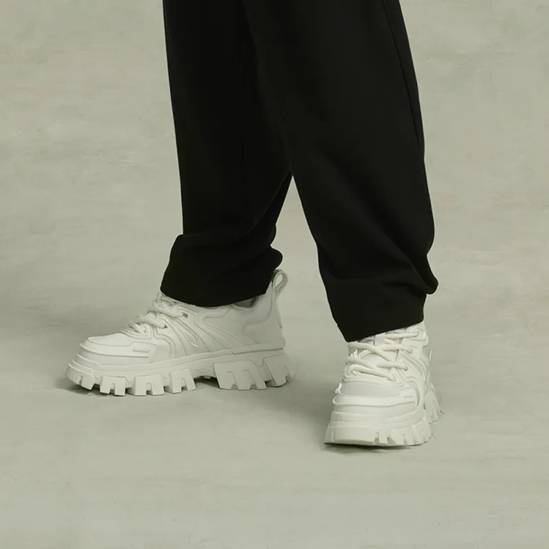 Palladium Abrasion Resistant Slip Resistant Low Top Chunky Sneakers Men's White-12