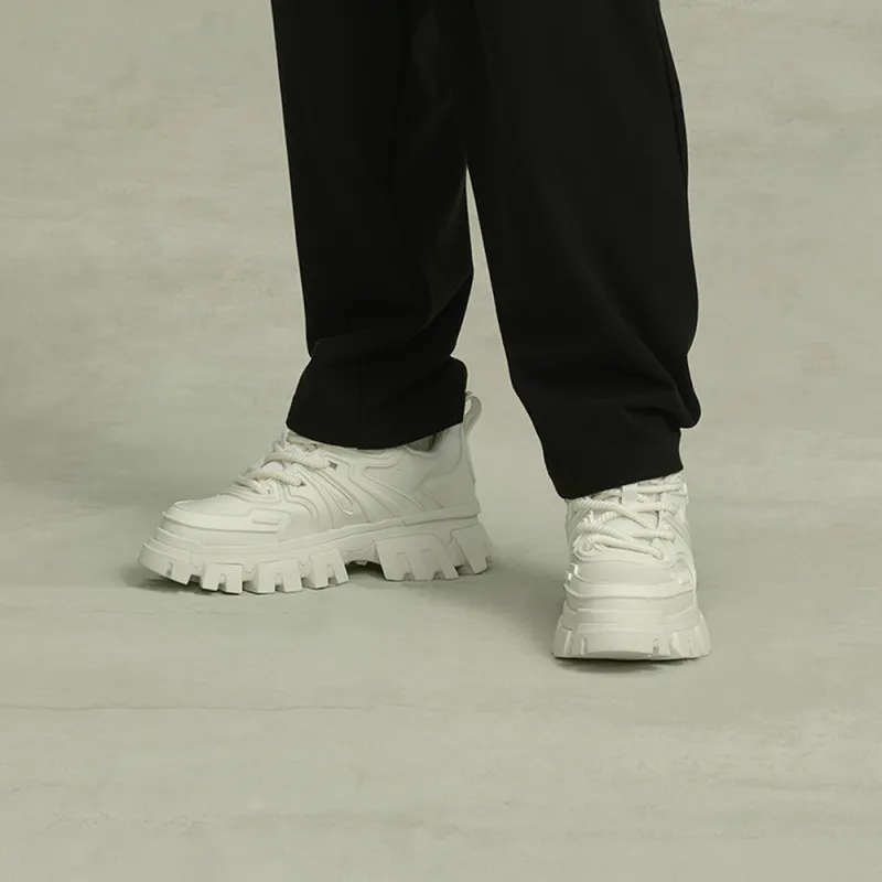 Palladium Abrasion Resistant Slip Resistant Low Top Chunky Sneakers Men's White-11