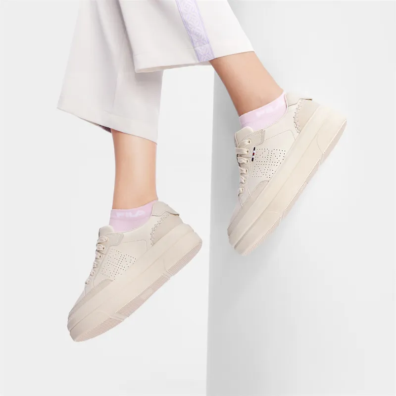 FILA VICTORIA Skateboard Shoes Women's Antique White Color-6