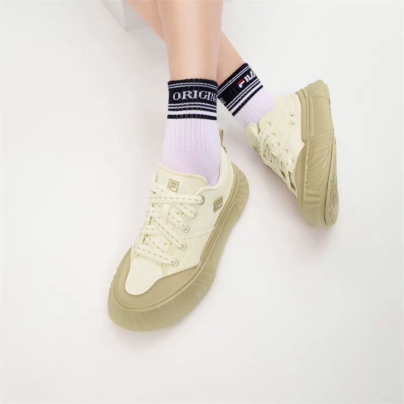 FILA Fosso Low Top Canvas Shoes Women's Milk White-8