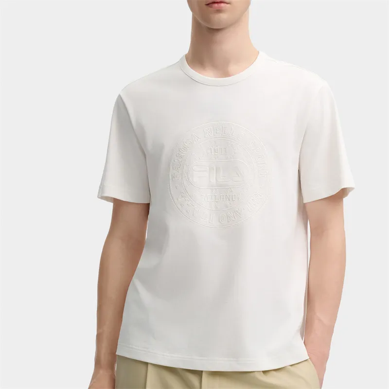 FILA T Shirts Men Cloud White-4