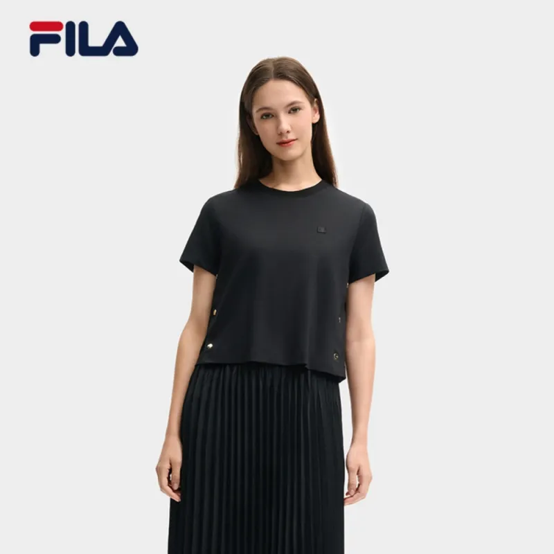 FILA Short Sleeved Dress Women's Jet Black-2