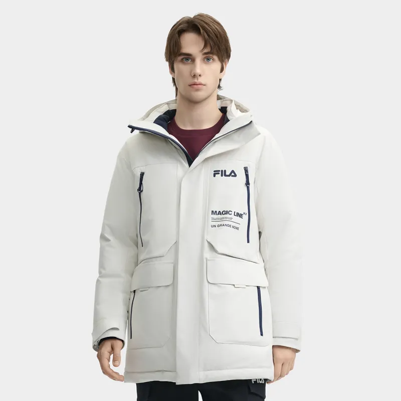 FILA ORIGINALE Down Jacket Men's Pale White Gray-2
