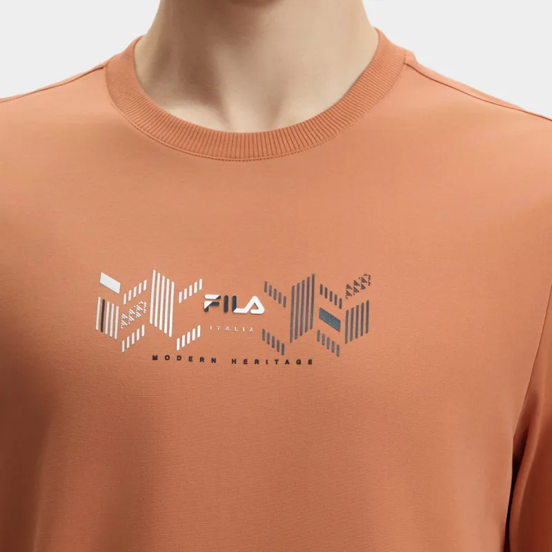 FILA Sweatshirts Men Dark Fallen Leaves Brown-2