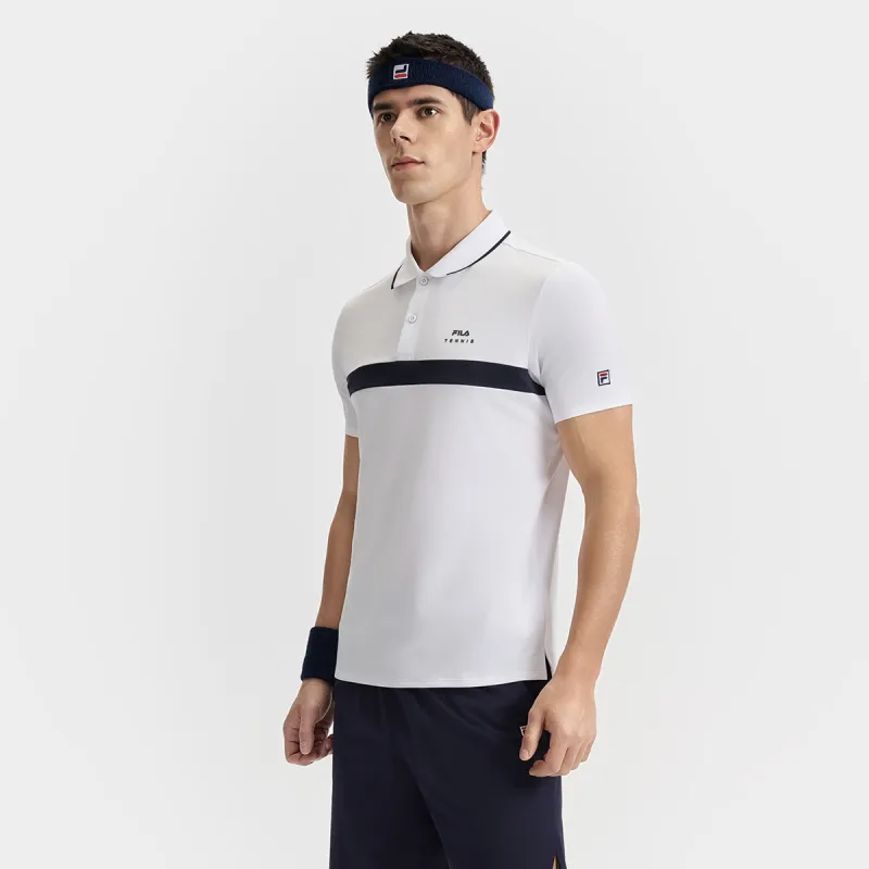 FILA Athletics Tennis Polo Shirt Men's Jade White WT-3