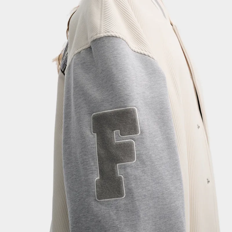 FILA Baseball Jacket Unisex Steam White-3