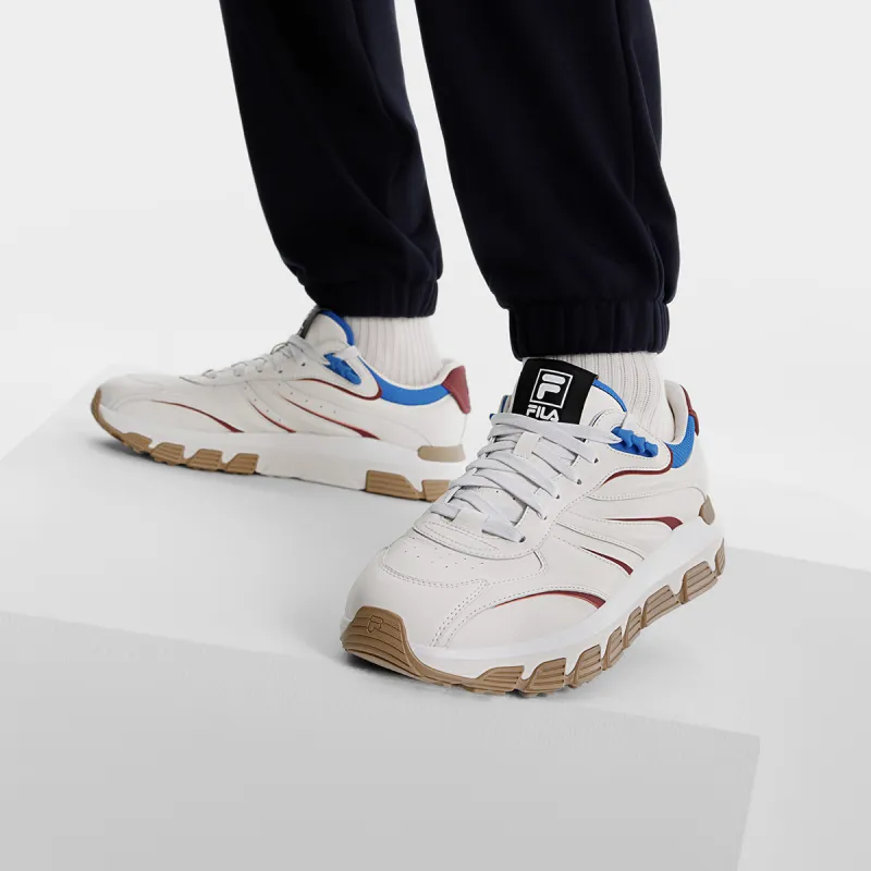 FILA Wear-Resistant Low-Top Running Shoes Men's White Red-2
